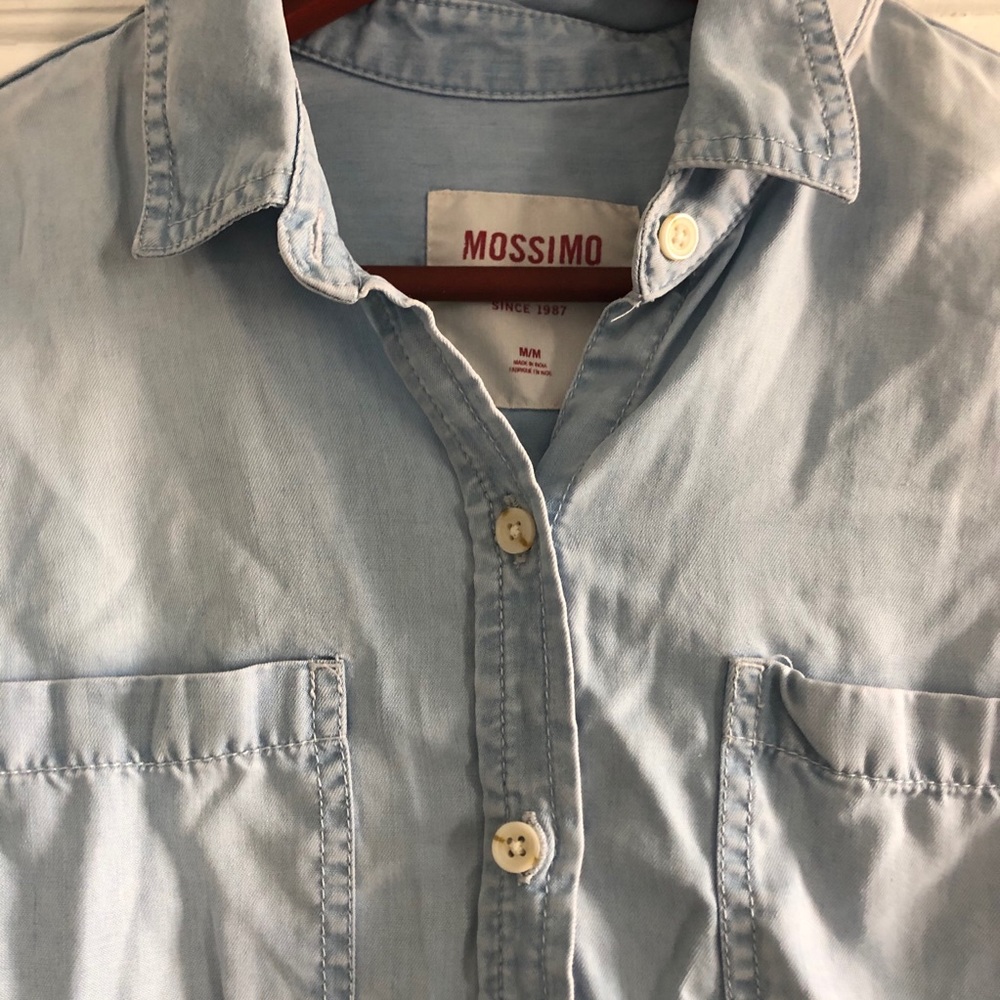 Mossimo Chambray Button-Up Size Medium - image 2